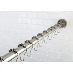 Kingston Brass Edenscape 72-Inch Adjustable Stainless Steel Shower Curtain Rod with Rings
