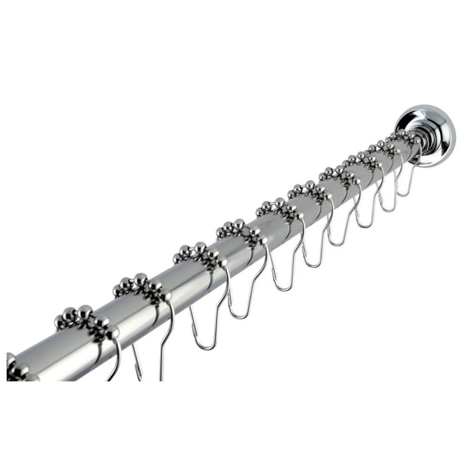 Kingston Brass Edenscape 72-Inch Adjustable Stainless Steel Shower Curtain Rod with Rings