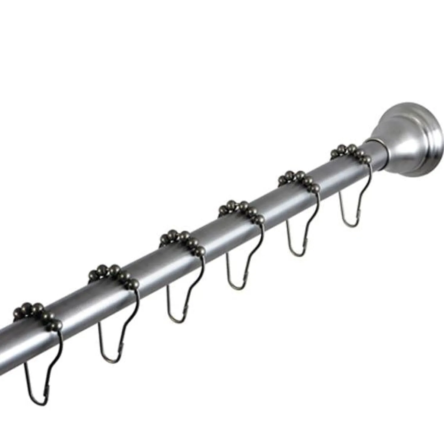 Kingston Brass Edenscape Straight Shower Curtain Rod with Shower Curtain Rings