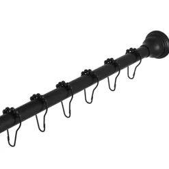 Kingston Brass Edenscape Straight Shower Curtain Rod with Shower Curtain Rings