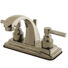 Kingston Brass Elinvar 4" Centerset Two Handle Lavatory Faucet with Brass Pop-up