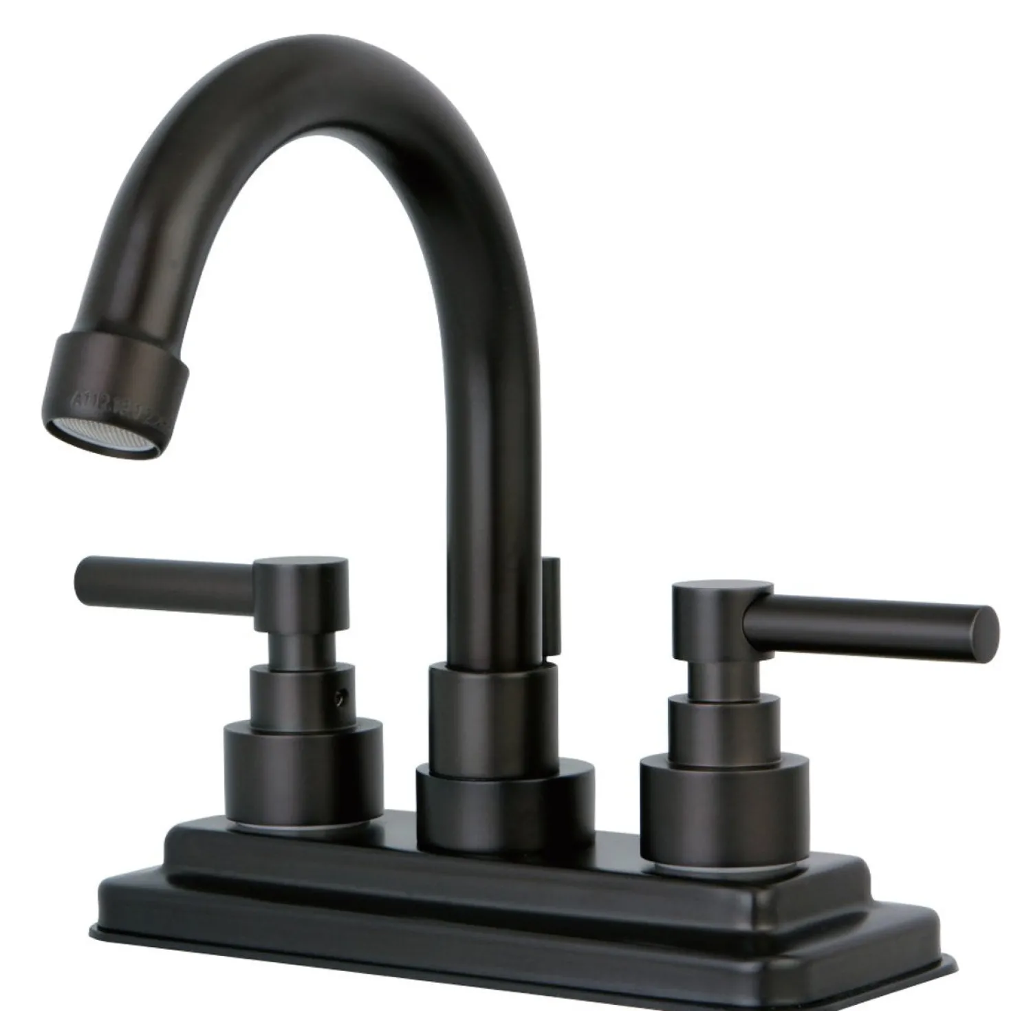 Kingston Brass Elinvar Deck Mount 4-Inch Centerset Bathroom Faucet