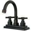 Kingston Brass Elinvar 4-Inch Centerset Deck Mount Bathroom Faucet