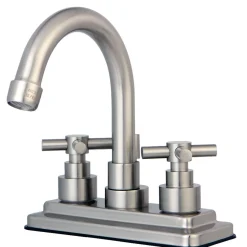 Kingston Brass Elinvar 4-Inch Centerset Deck Mount Bathroom Faucet