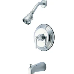 Kingston Brass Elinvar Single Handle Tub and Shower Faucet in Polished Chrome