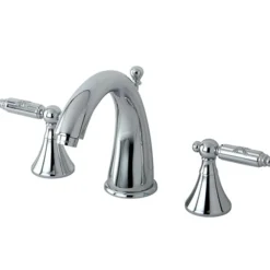 Kingston Brass Elinvar 8" to 16" Widespread Lavatory Faucet with Brass Pop-up and Two Handle
