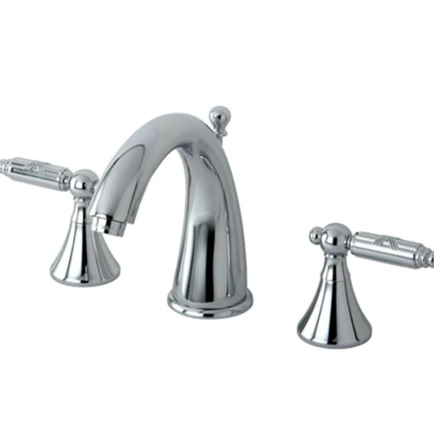 Kingston Brass Elinvar 8" to 16" Widespread Lavatory Faucet with Brass Pop-up and Two Handle