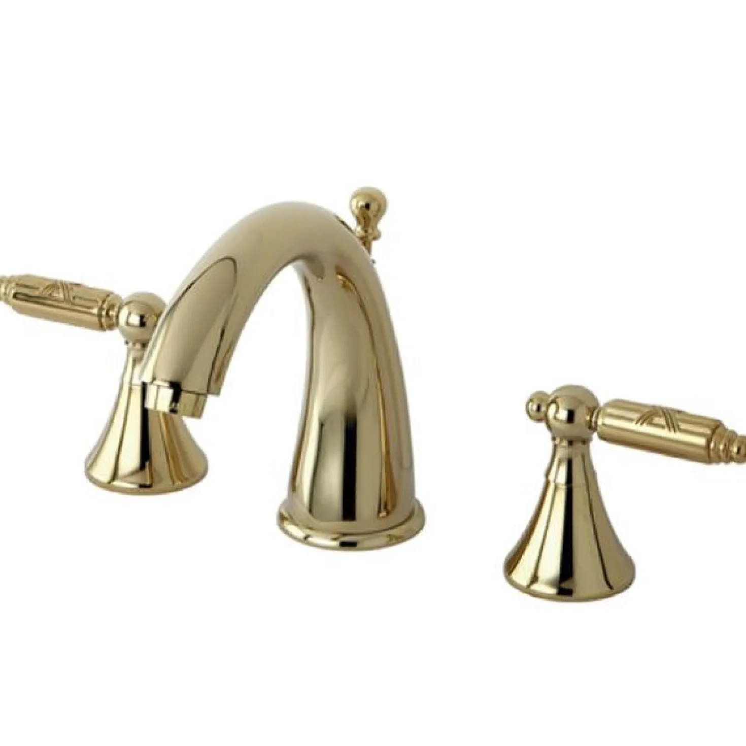 Kingston Brass Elinvar 8" to 16" Widespread Lavatory Faucet with Brass Pop-up and Two Handle