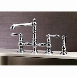 Kingston Brass English Country Kitchen Faucet with Side Sprayer