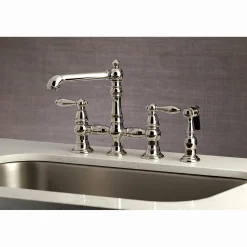 Kingston Brass English Country Kitchen Faucet with Side Sprayer