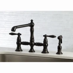 Kingston Brass English Country Kitchen Faucet with Side Sprayer