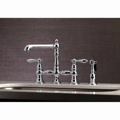 Kingston Brass English Country Kitchen Faucet with Side Sprayer