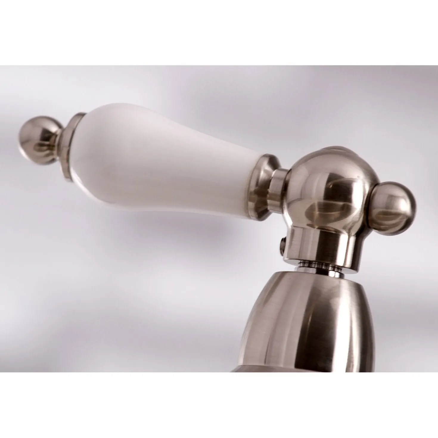 Kingston Brass English Country 4-Hole 8" Bridge Kitchen Faucet with Sprayer