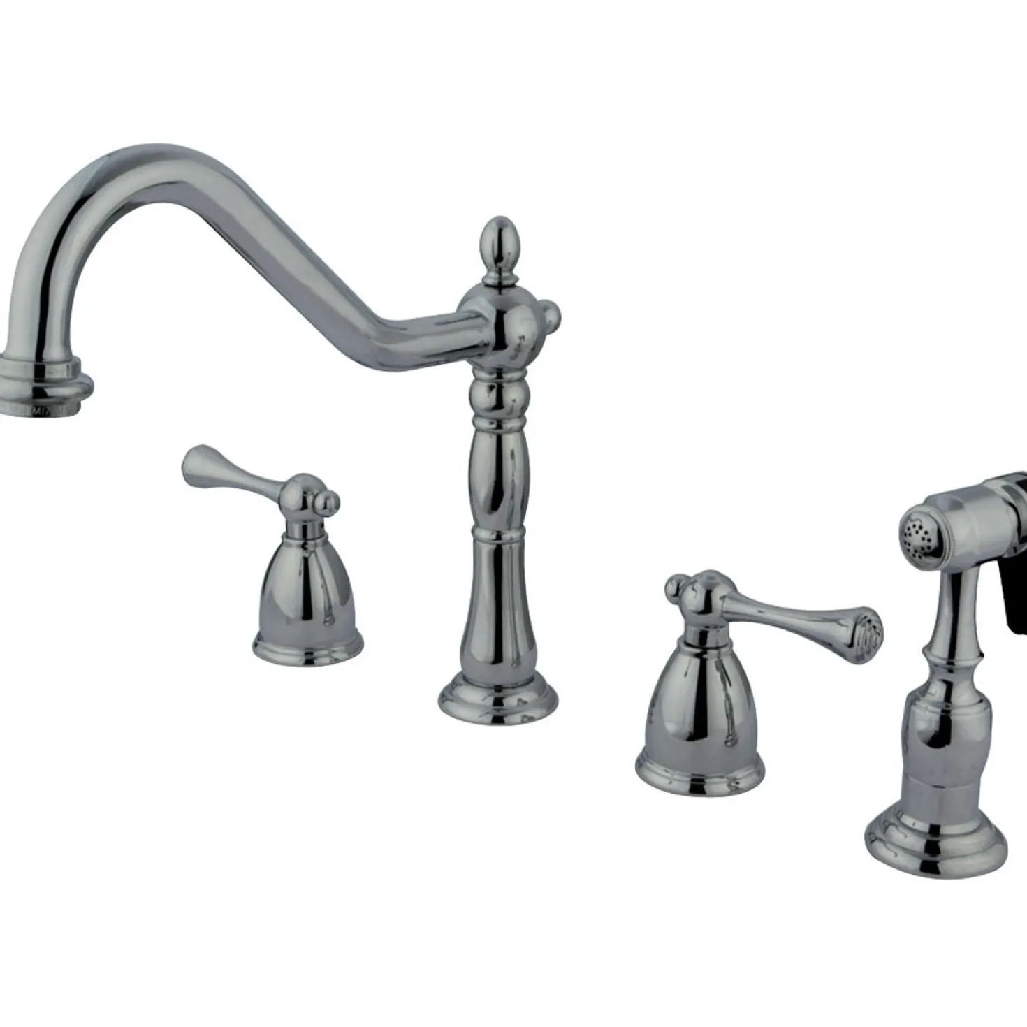 Kingston Brass English Country Widespread Kitchen Faucet