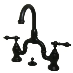 Kingston Brass English Country 3-Hole Bathroom Bridge Faucet