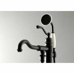 Kingston Brass English Country Single-Handle Freestanding Roman Tub Filler with Hand Shower