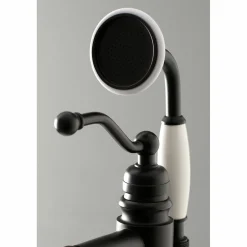 Kingston Brass English Country Single-Handle Freestanding Roman Tub Filler with Hand Shower