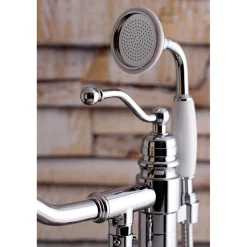 Kingston Brass English Country Single-Handle Freestanding Roman Tub Filler with Hand Shower