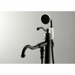 Kingston Brass English Country Single-Handle Freestanding Roman Tub Filler with Hand Shower