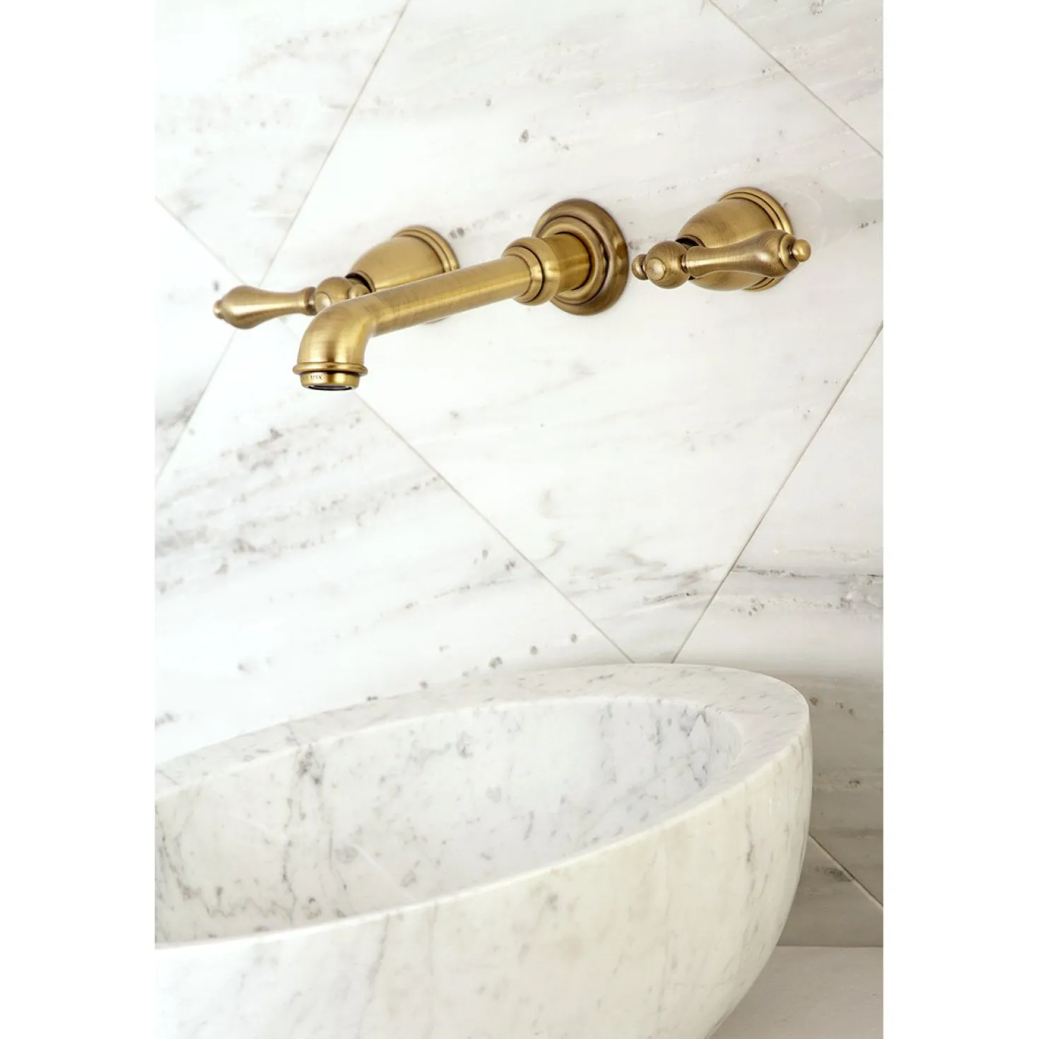 Kingston Brass English Country Wall Mount Bathroom Faucet
