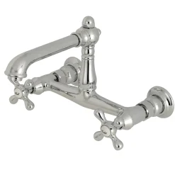 Kingston Brass English Country 8-Inch Center Wall Mount Bathroom Faucet