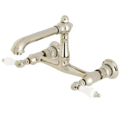 Kingston Brass English Country 2-Hole Wall Mount Bathroom Faucet