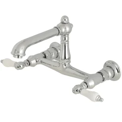Kingston Brass English Country 2-Hole Wall Mount Bathroom Faucet