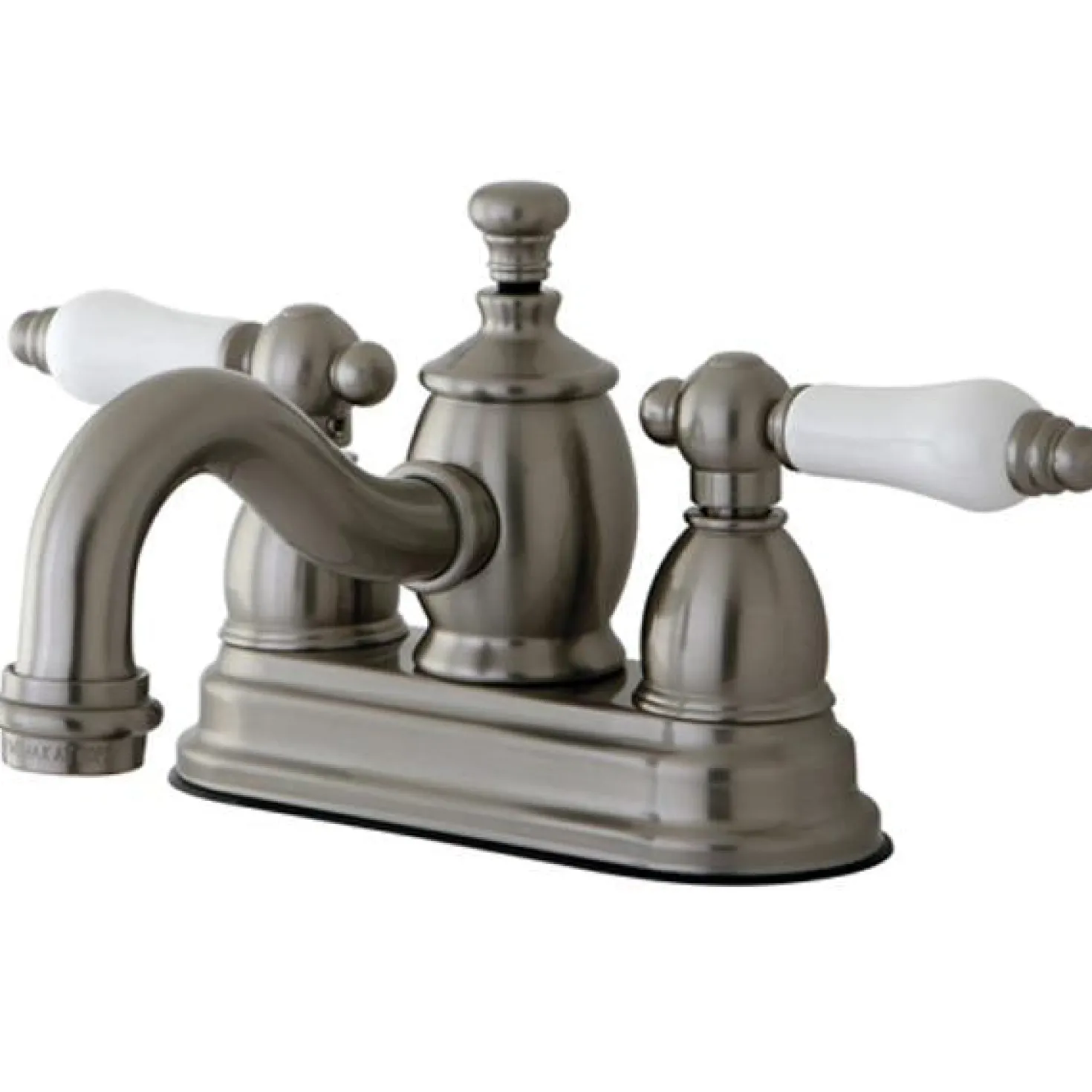 Kingston Brass English Country 4" Centerset Lavatory Faucet with Heritage Spout and Porcelain Lever Handle