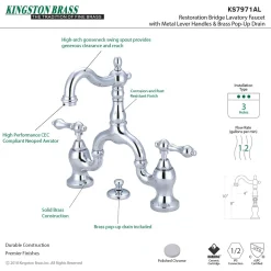 Kingston Brass English Country Bathroom Bridge Faucet