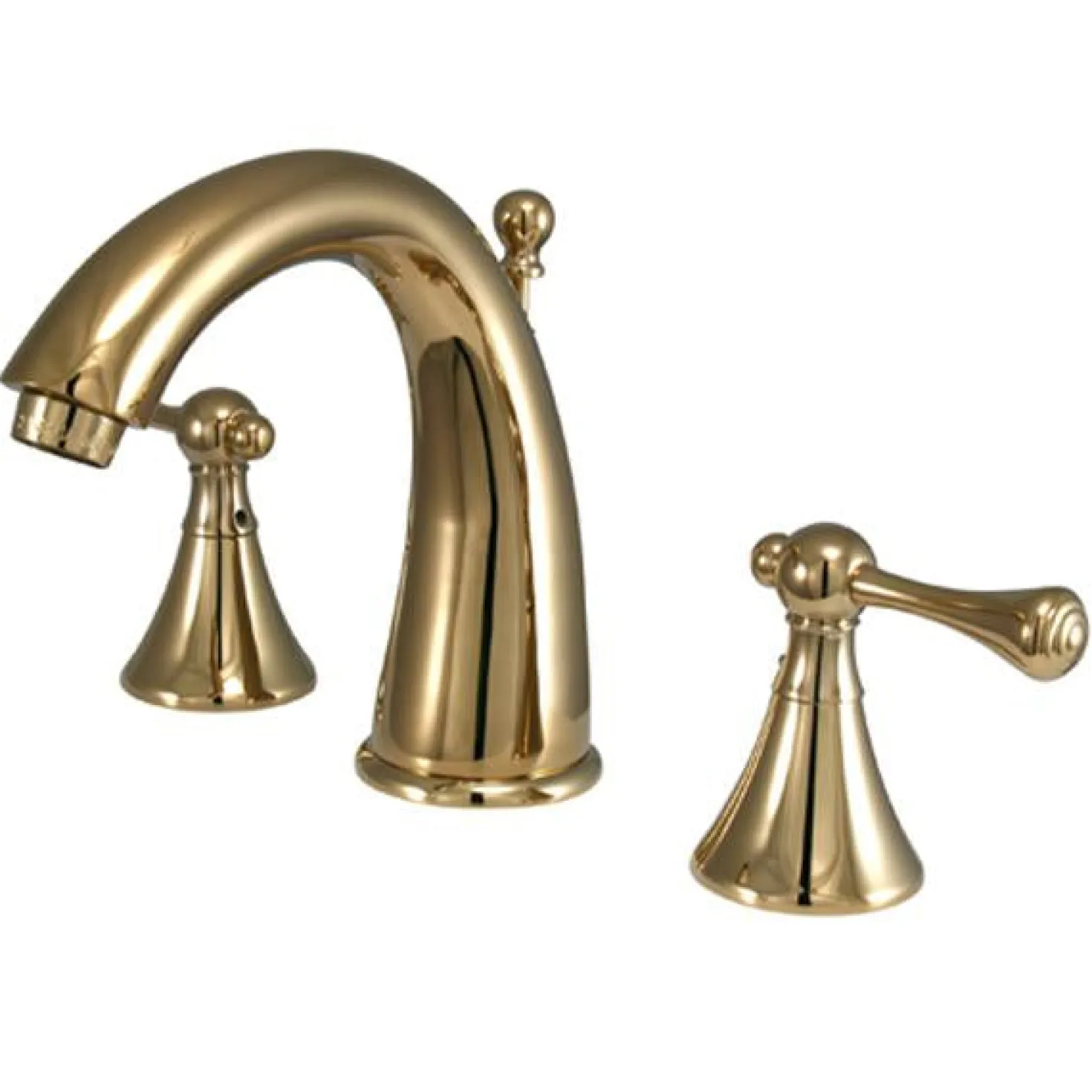 Kingston Brass English Country Two Handle 8" to 16" Widespread Lavatory Faucet with Brass Pop-up