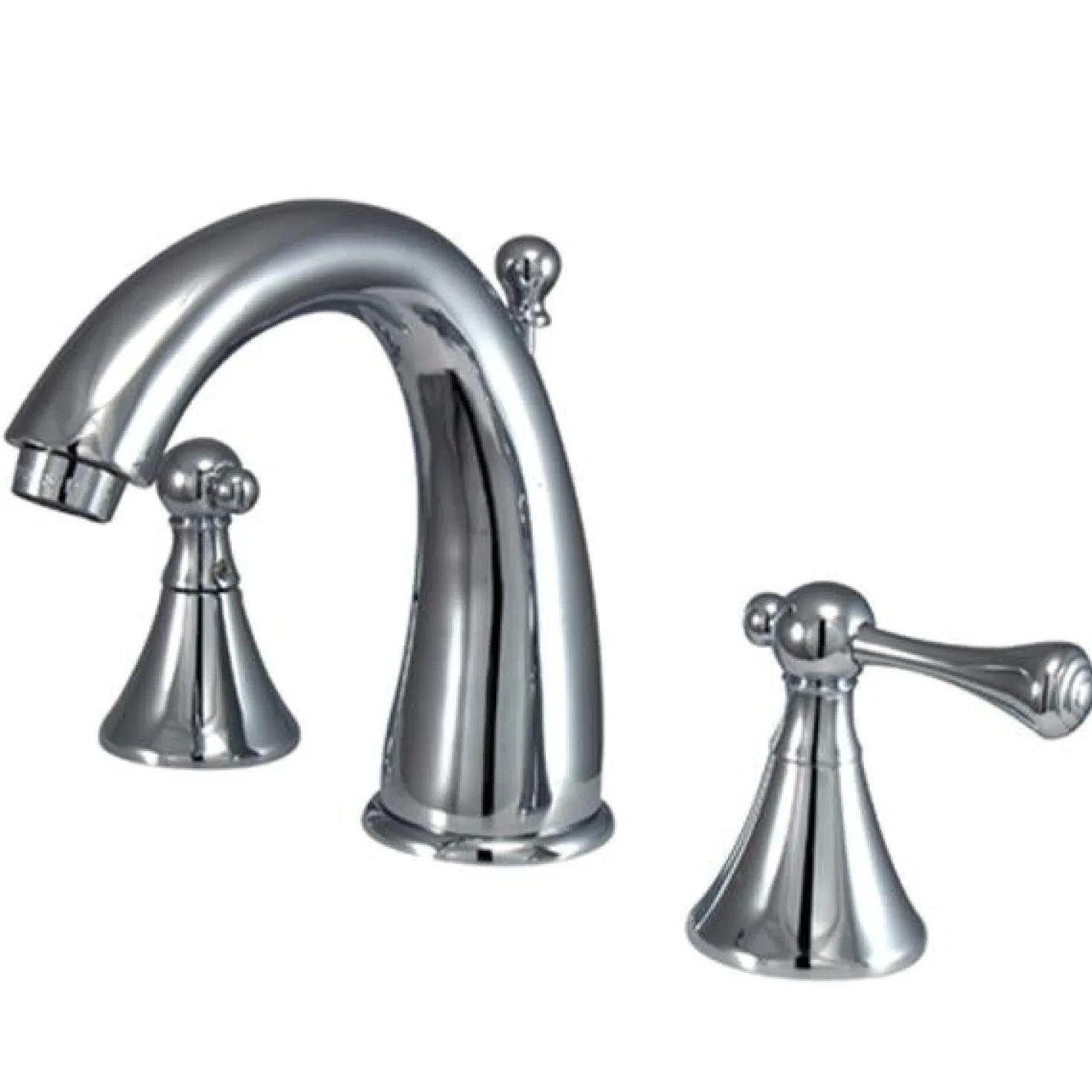 Kingston Brass English Country Two Handle 8" to 16" Widespread Lavatory Faucet with Brass Pop-up