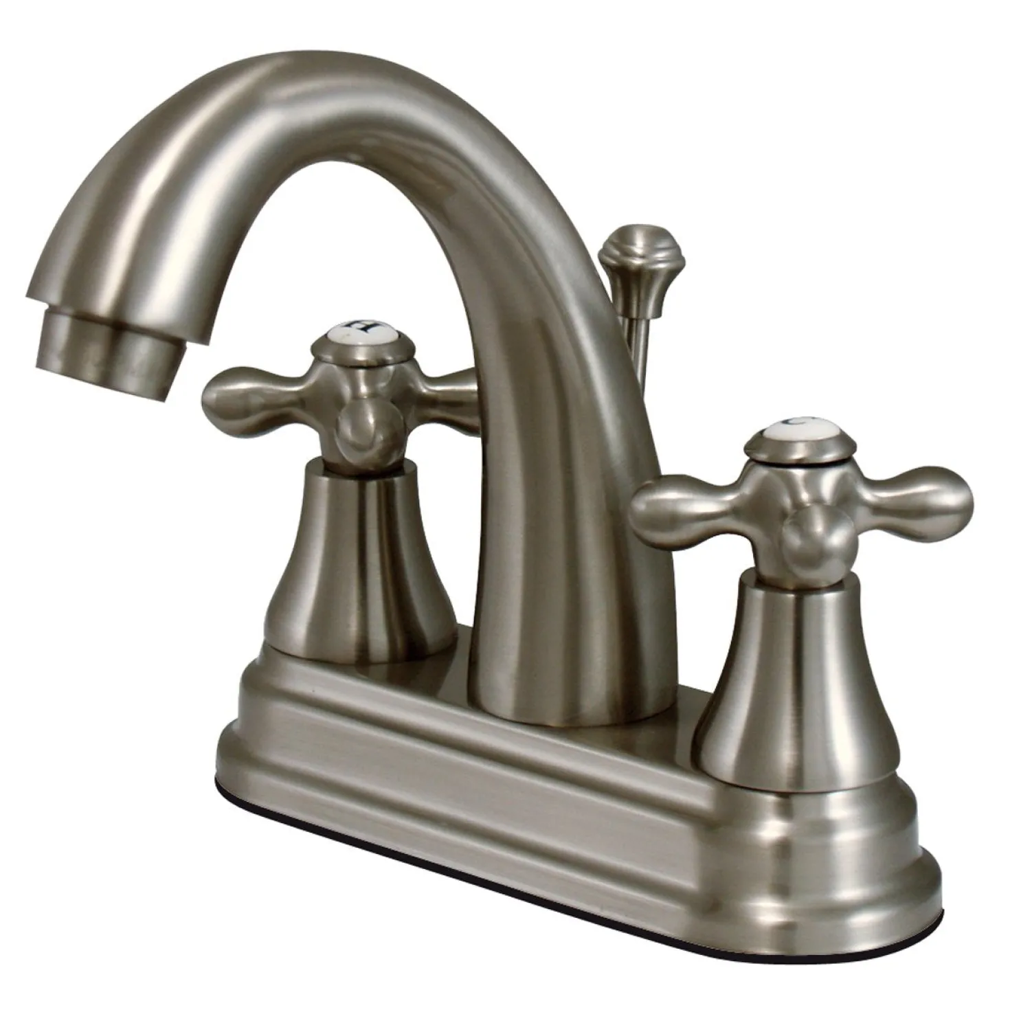 Kingston Brass English Vintage Two Handle 4" Centerset Lavatory Faucet with Brass Pop-up