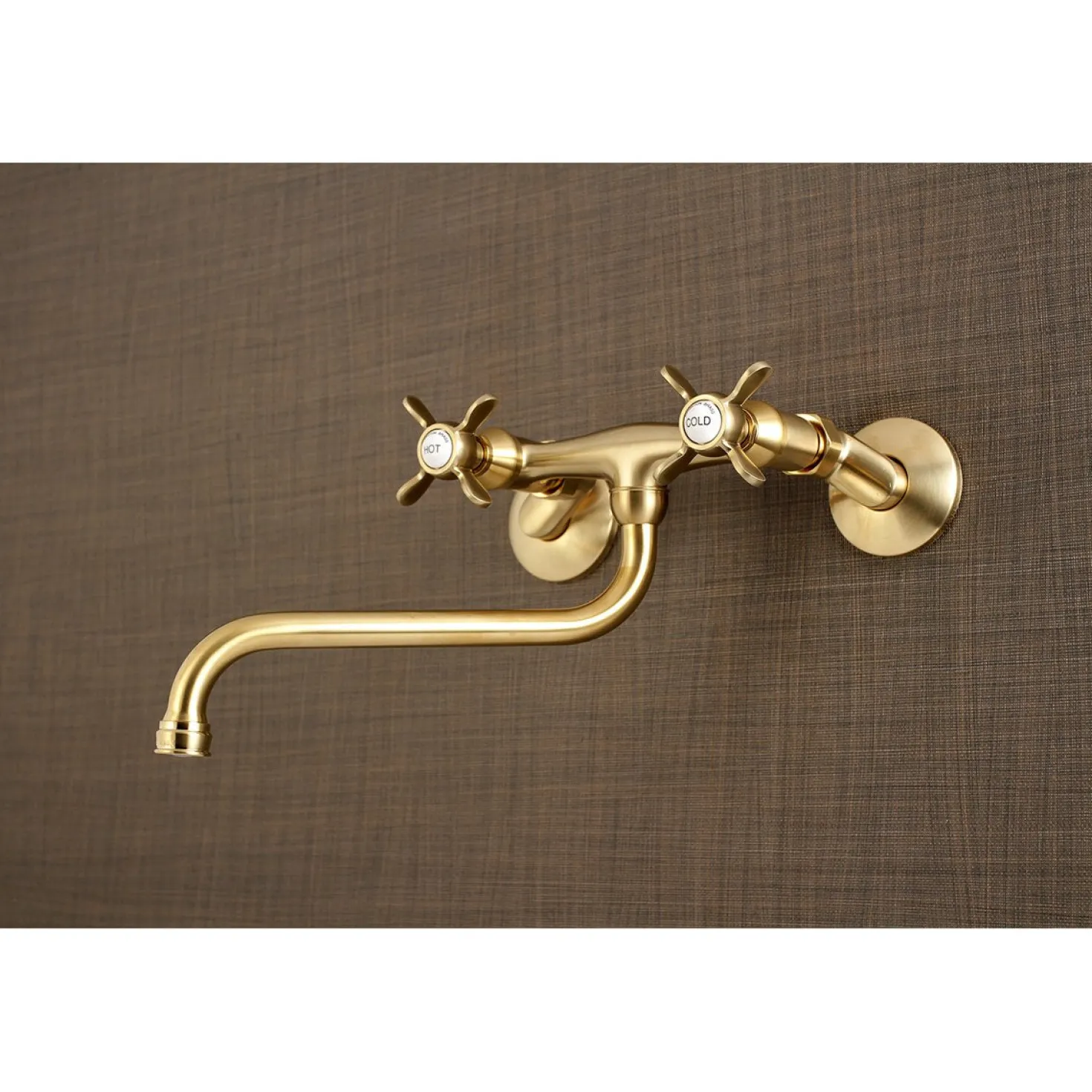 Kingston Brass Essex Adjustable Center Wall Mount Bathroom Faucet