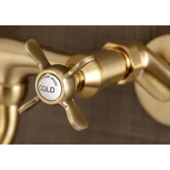 Kingston Brass Essex Adjustable Center Wall Mount Bathroom Faucet