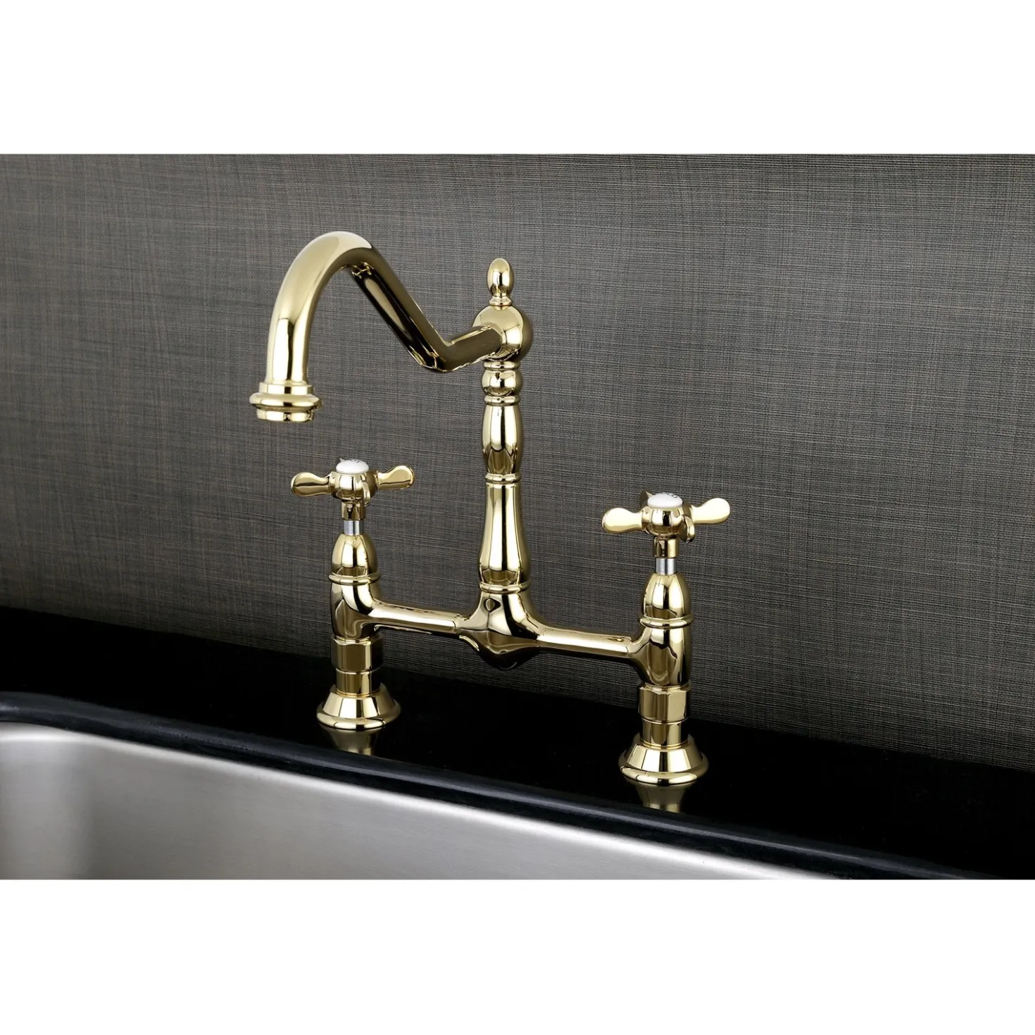Kingston Brass Essex 8" Centerset Kitchen Faucet Less Sprayer