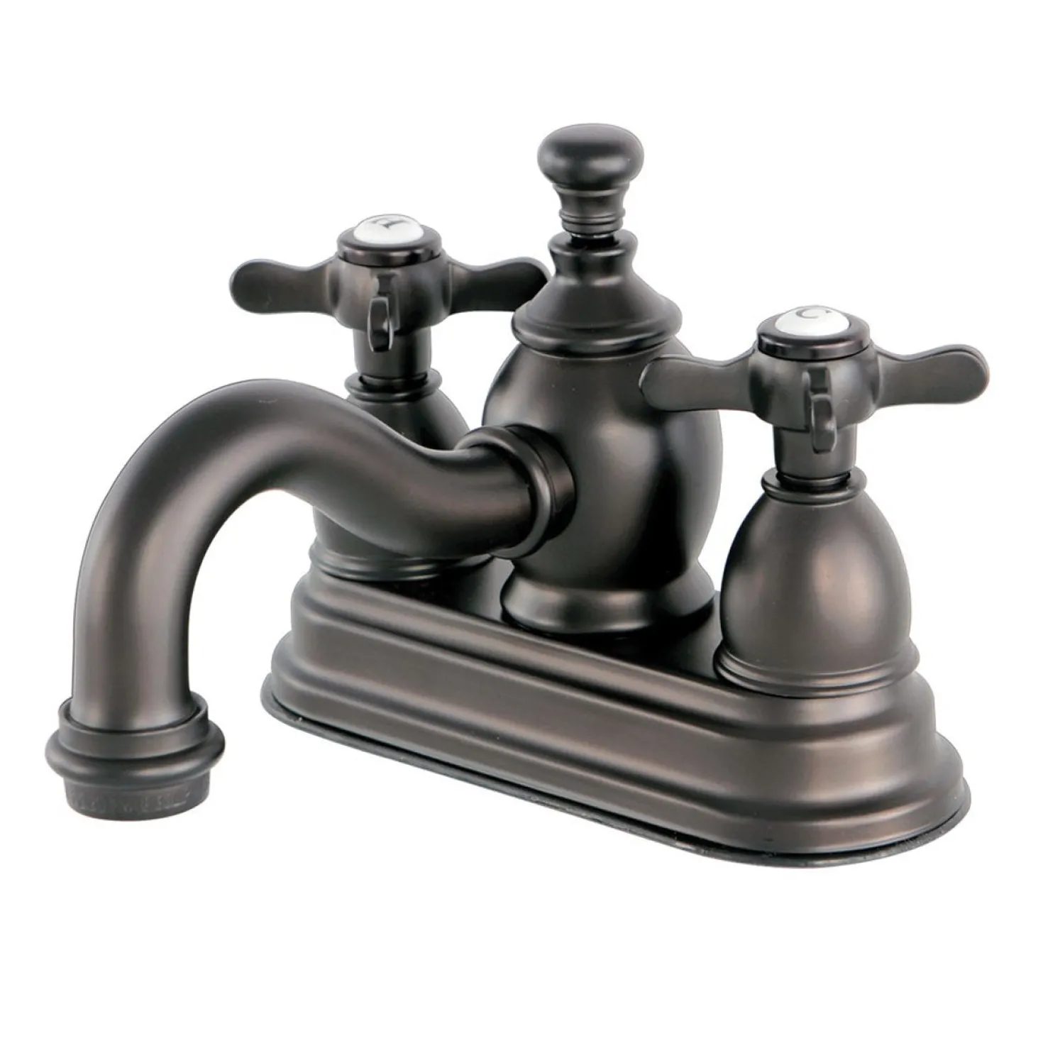Kingston Brass Essex 4" Centerset Cross Handle Lavatory Faucet with Brass Pop-up