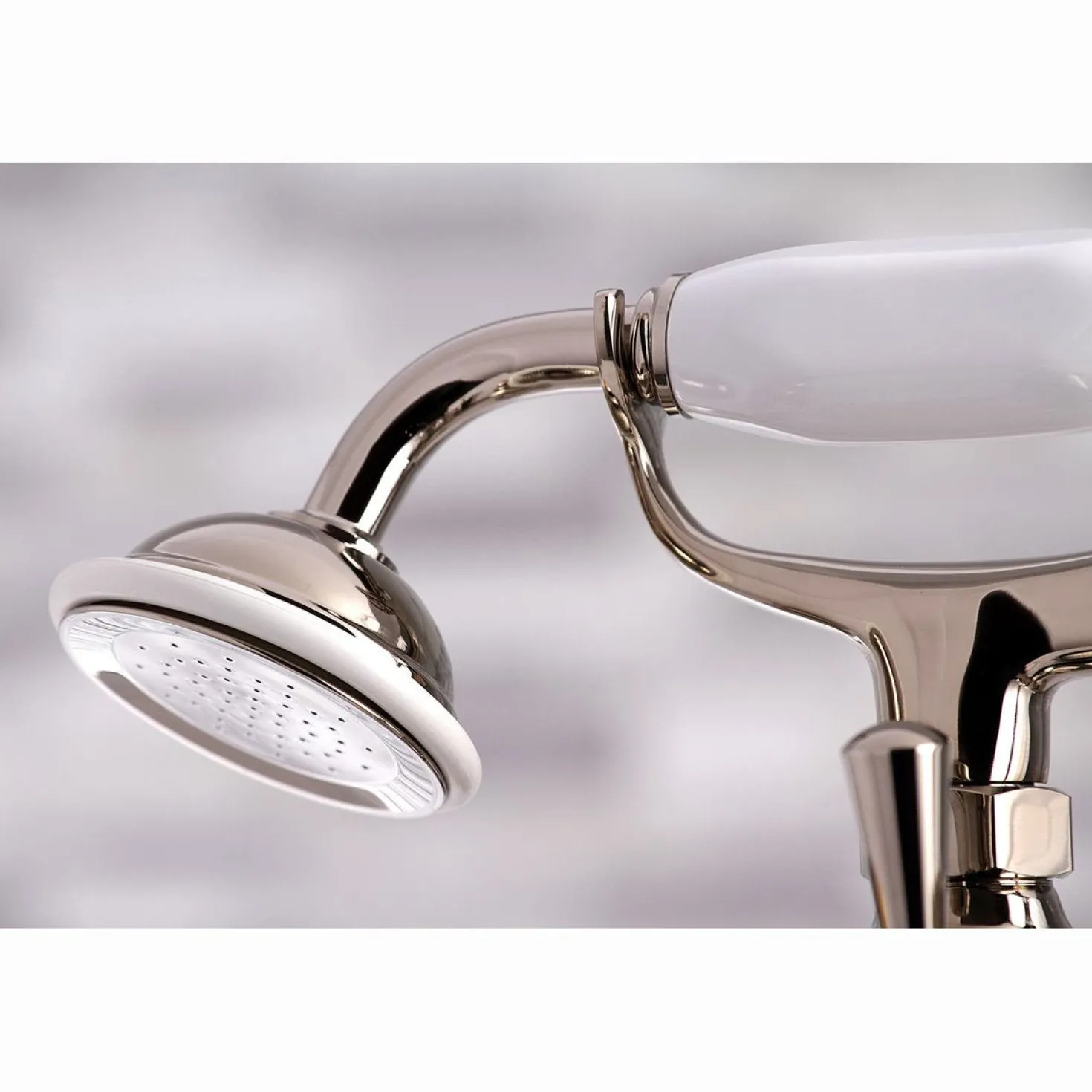 Kingston Brass Essex 6" Centers Deck Mount Clawfoot Tub Filler with Hand Shower