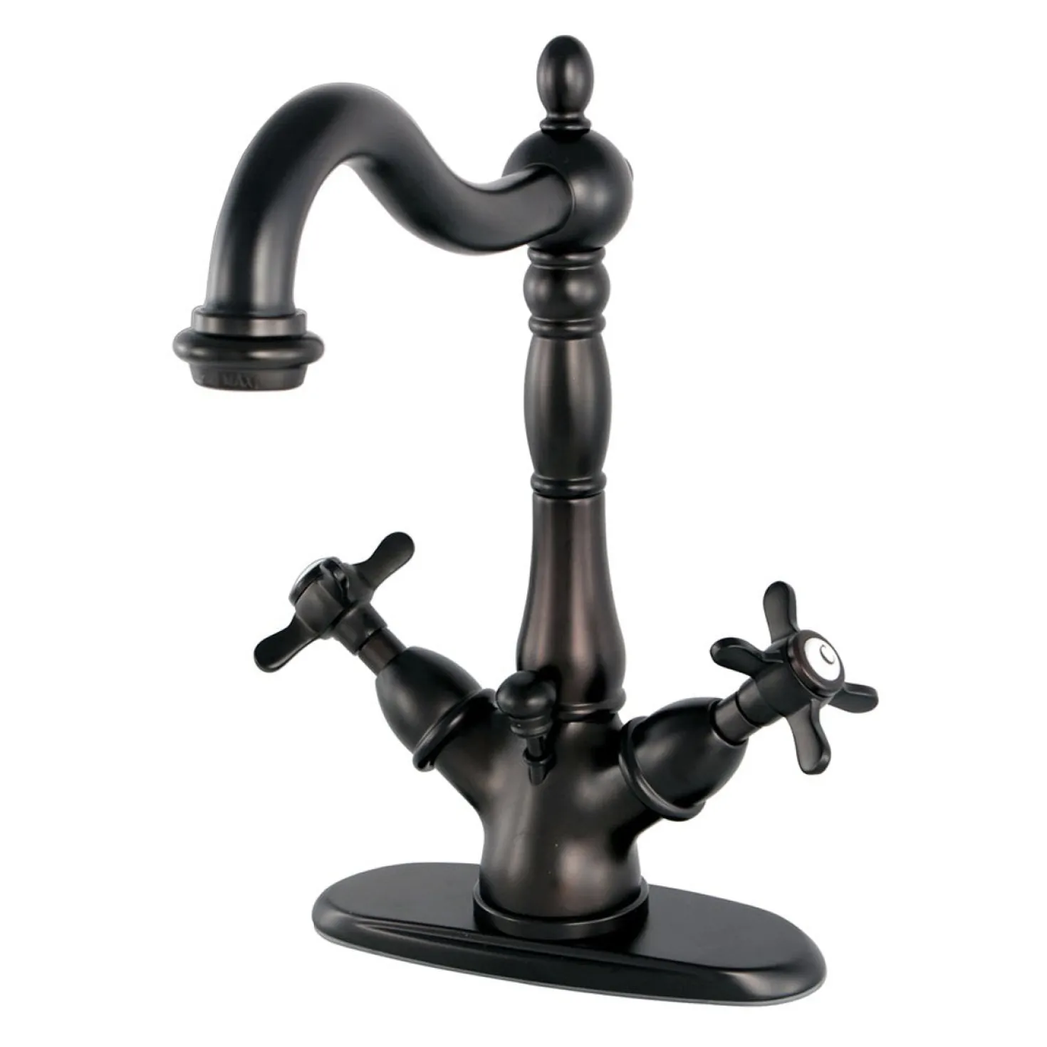 Kingston Brass Essex Classic 4" Centerset Lavatory Faucet with Brass Pop-up