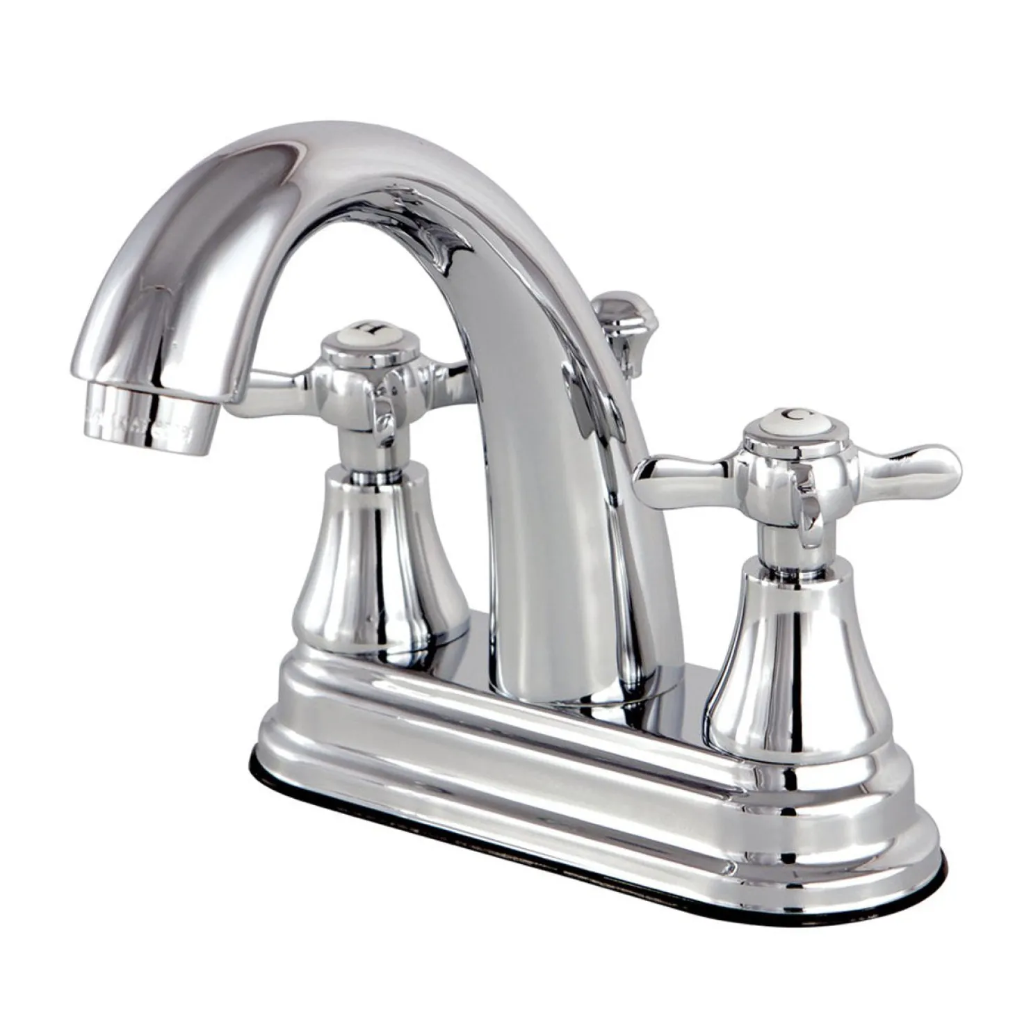Kingston Brass Essex Classic Deck Mount 4" Centerset Lavatory Faucet with Brass Pop-up