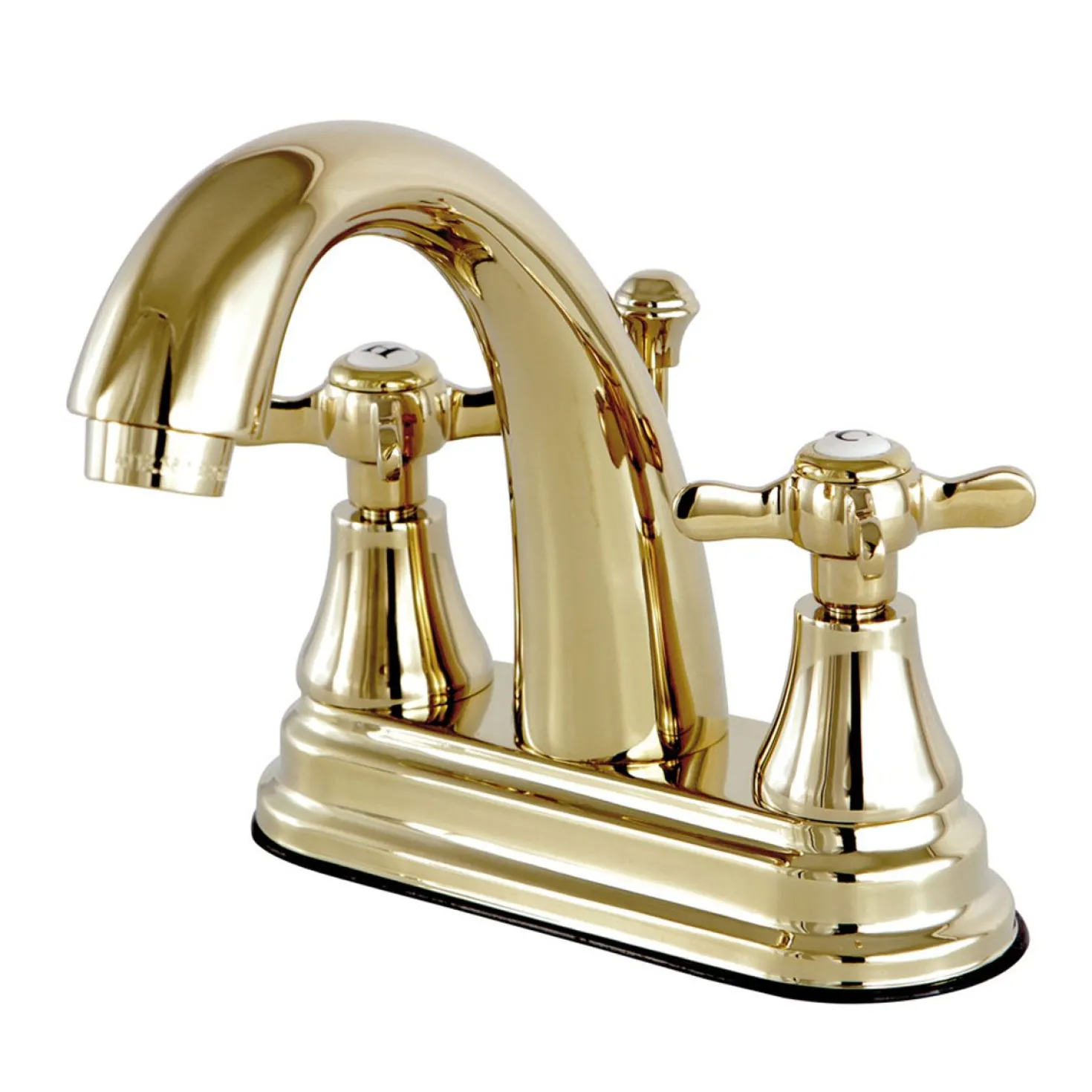 Kingston Brass Essex Classic Deck Mount 4" Centerset Lavatory Faucet with Brass Pop-up