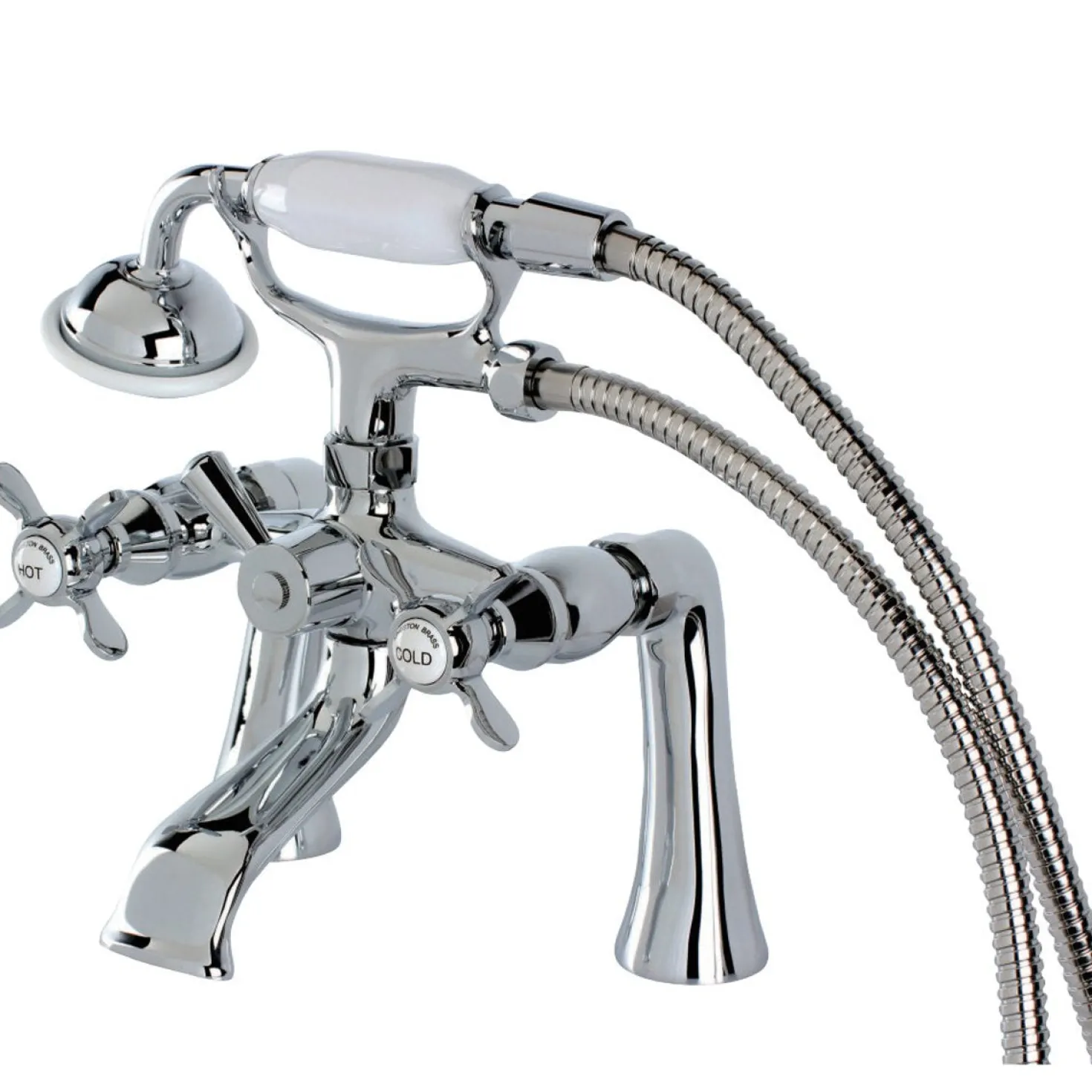 Kingston Brass Essex Deck Mount Clawfoot Tub Filler with Hand Shower