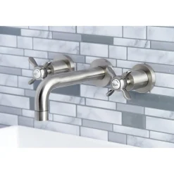 Kingston Brass Essex 2-Handle 8-Inch Wall Mount Bathroom Faucet