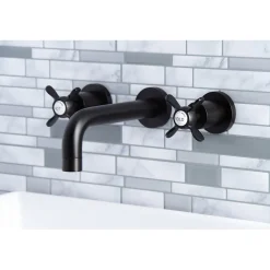 Kingston Brass Essex 2-Handle 8-Inch Wall Mount Bathroom Faucet