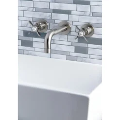 Kingston Brass Essex 2-Handle 8-Inch Wall Mount Bathroom Faucet