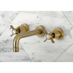 Kingston Brass Essex 2-Handle 8-Inch Wall Mount Bathroom Faucet