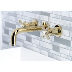 Kingston Brass Essex 2-Handle 8-Inch Wall Mount Bathroom Faucet