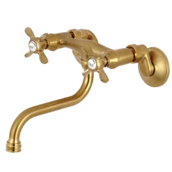 Kingston Brass Essex 2-Hole Adjustable Center Wall Mount Bathroom Faucet