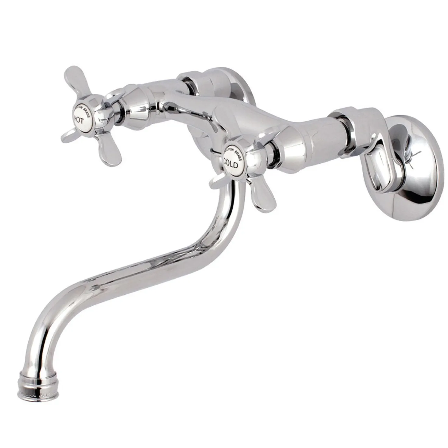 Kingston Brass Essex 2-Hole Adjustable Center Wall Mount Bathroom Faucet