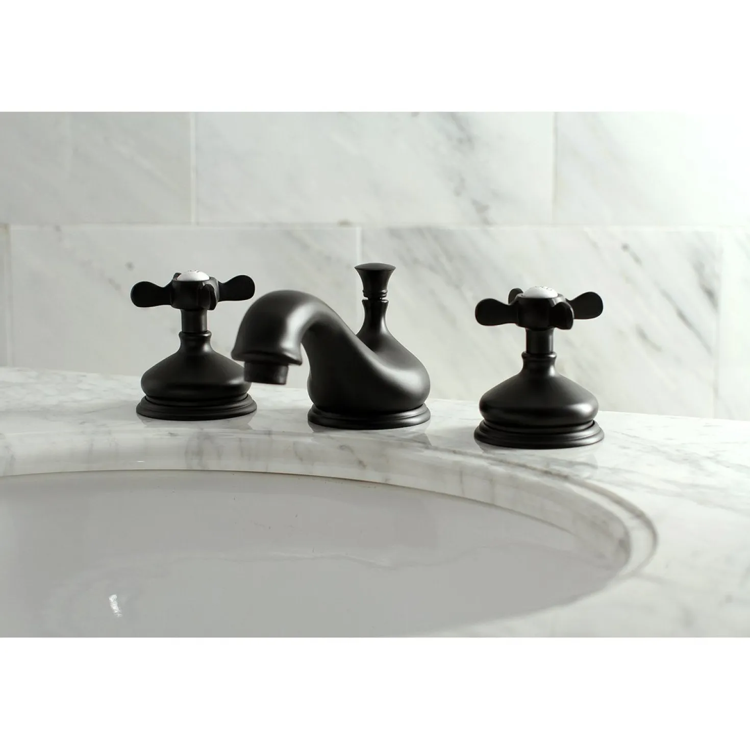 Kingston Brass Essex 3-Hole 8-Inch Widespread Bathroom Faucet