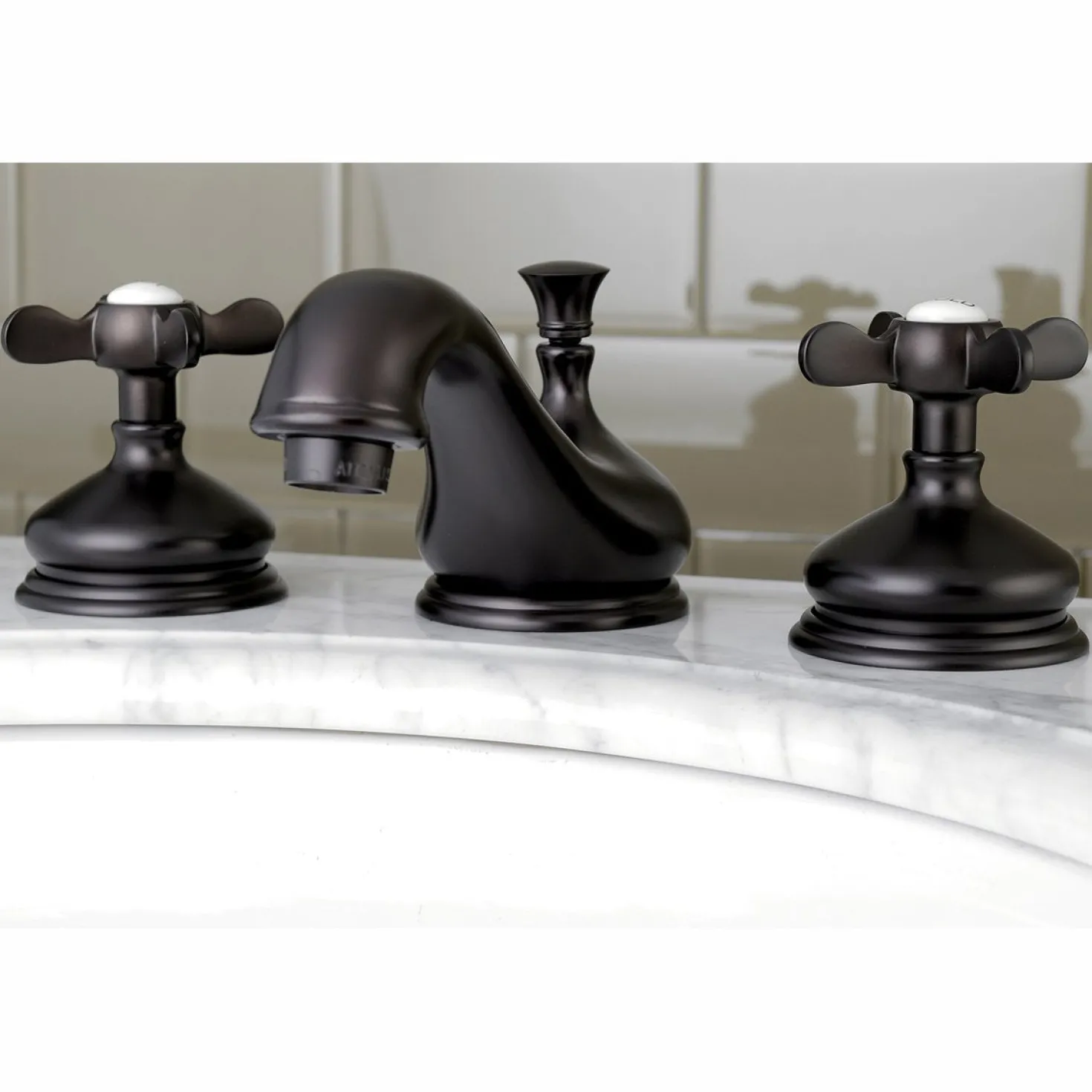 Kingston Brass Essex 3-Hole 8-Inch Widespread Bathroom Faucet